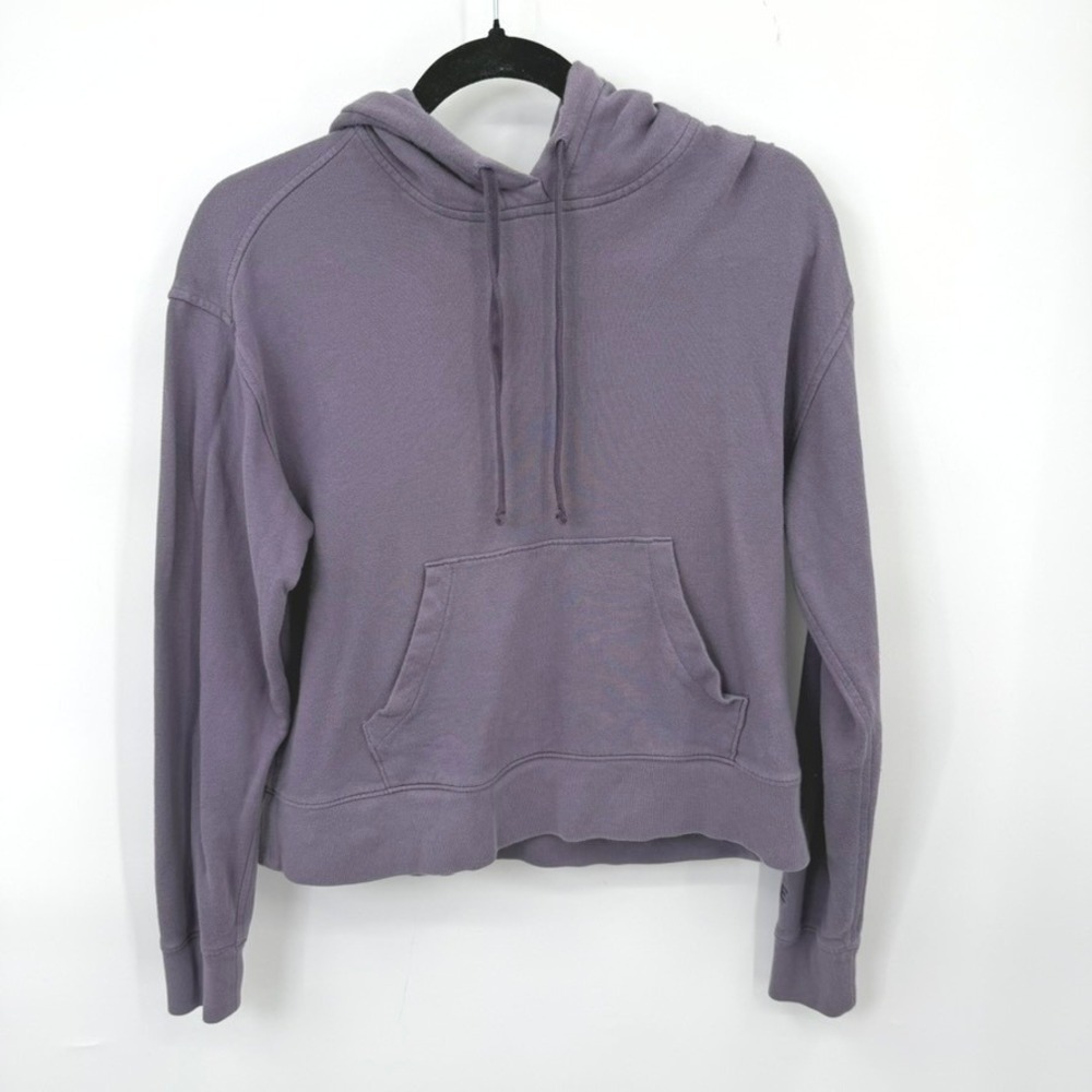 Everlane Hoodie Women S Organic Cotton Purple Lounge Crop Normcore Minimalist